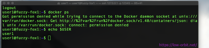 Got permission denied while trying to connect to the Docker daemon socket at unix:///var/run/docker.sock: Get http:///var/run/docker.sock/v1.40/containers/json: dial unix /var/run/docker.sock: connect: permission denied