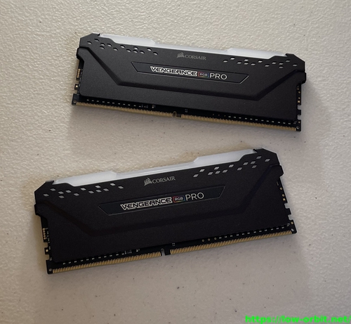 Corsair Vengeance RGB Pro - 16GB DDR4-3200 PC4-25600 RAM 2 sticks close up