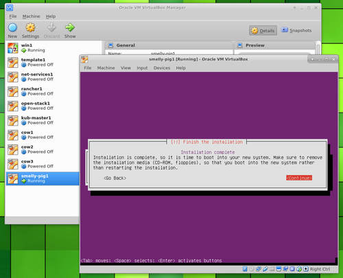 Ubuntu Server in VirtualBox installation complete